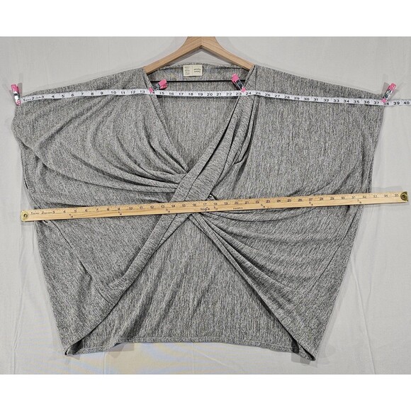Saturday Sunday Anthropologie Womens Ami Kimono Top Twist Wrap Boho Gray OS - Picture 9 of 11